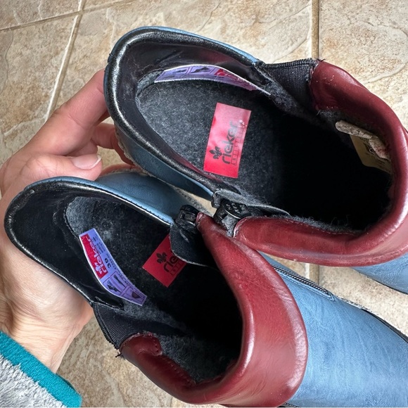 Rieker-Switzerland Liv Zip Blue Bootie Z7582 - Picture 4 of 10